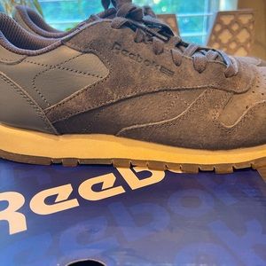 REEBOK- suede tennis shoe
